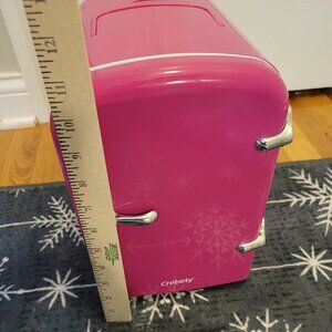 Hot pink mini fridge